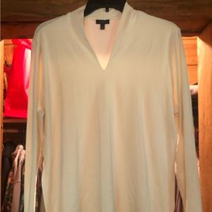 Beige knit tunic top